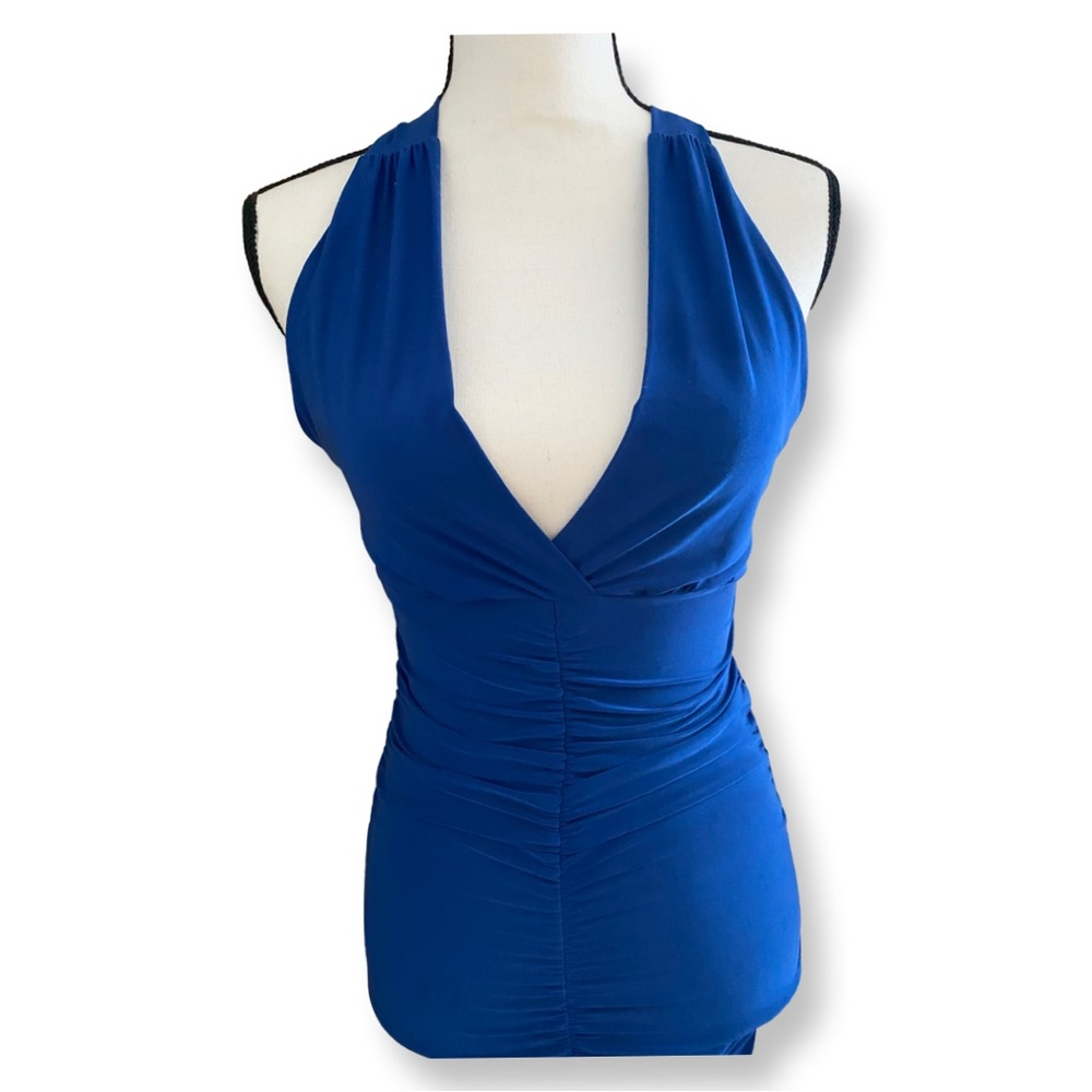 NWOT-Sexy Blue Halter Dress by True Light